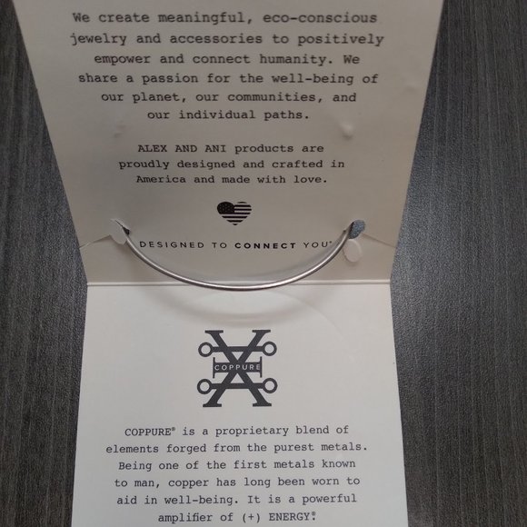 Silver Alex and Ani Friend bracelet - Picture 3 of 8